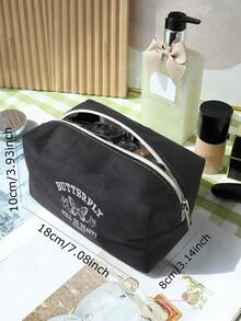 Túi trang điểm đồ họa bướm & chữ cái - Nhiều màu - Xem 4