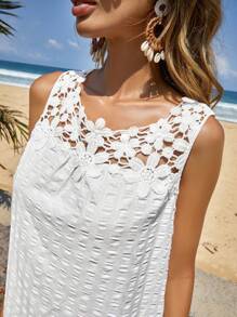 EMERY ROSE Vestido unicolor bajo con fruncido