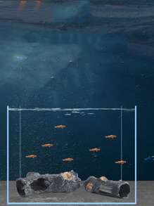 1入組隨機樹樁設計裝飾物適用於水族館適用於裝飾用品 - 彩色 - 查看 2