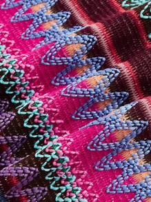 Dreamara Bộ thời trang Plus Size Lộ Lưng Hội Chữ thập Xù Buộc lại Hình học Boho - Màu Hồng Tươi - Xem 3