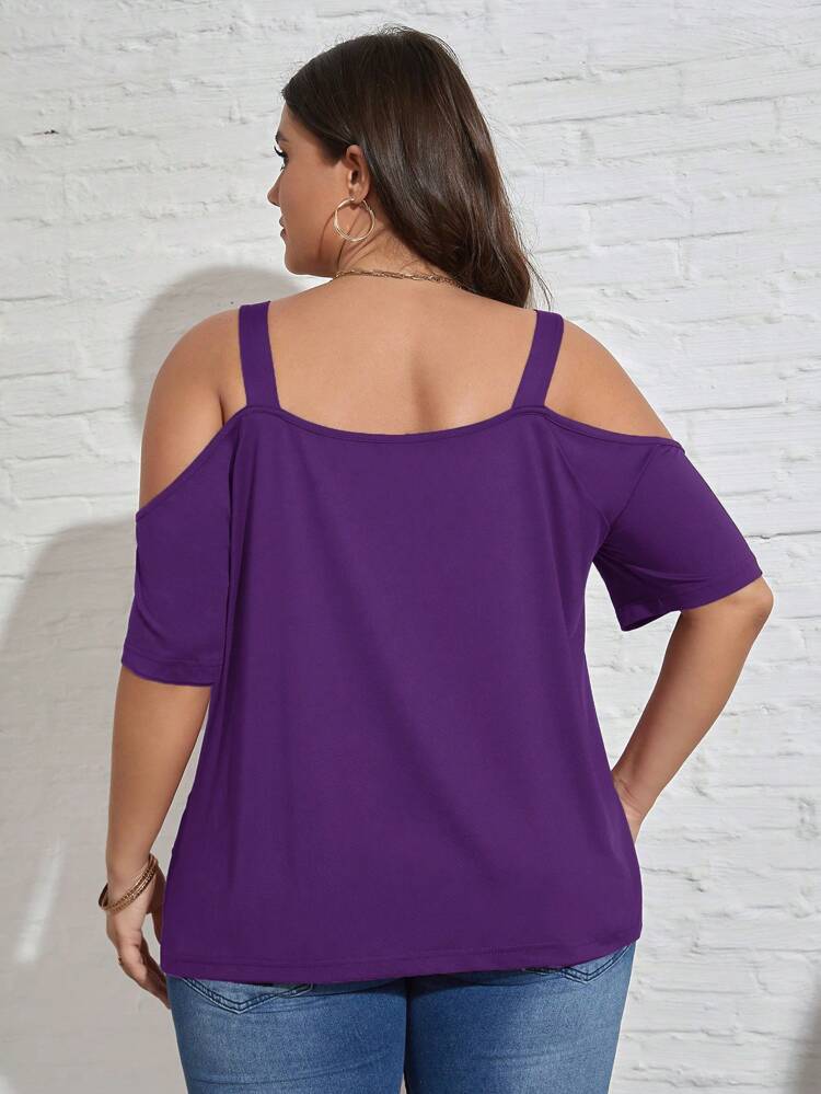 Plus Cold Shoulder Tee