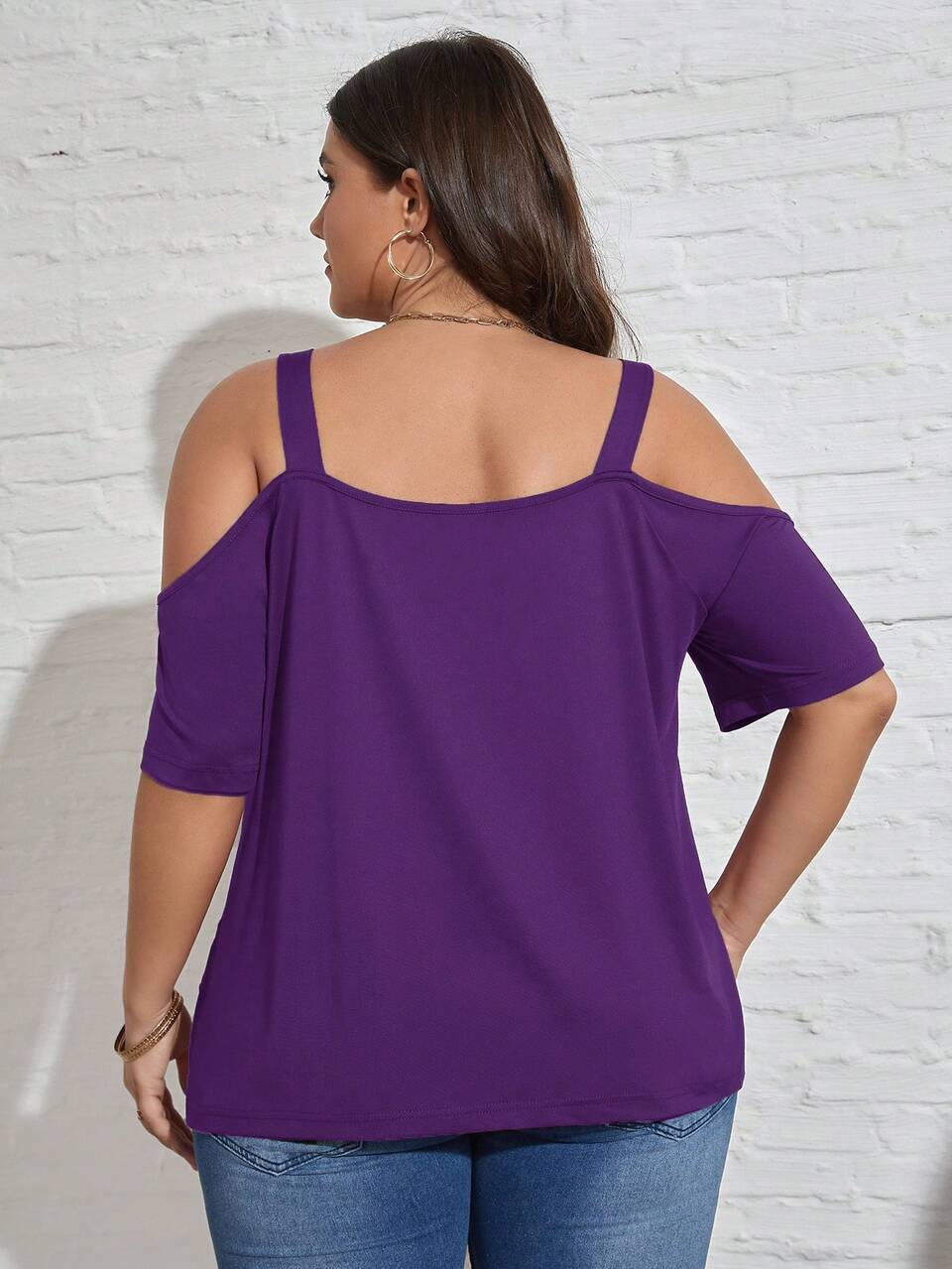 Plus Cold Shoulder Tee