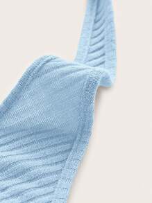 SHEIN ICON Top halter unicolor con tira cruzada - Celeste - Ver 3