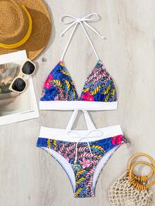Bộ Bikini Nữ Thắt nút Nhiệt đới Boho - Nhiều màu - Xem 3