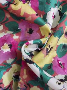 SHEIN 女孩露肩上衣和印花半身裙 - 彩色 - 查看 3