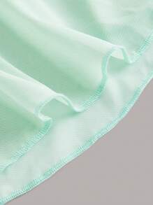 SHEIN ICON Solid Ruched Bust Split Front Cami Top - Mint Green - View 4