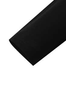 SHEIN Clasi Plus Square Neck Knot Front Mermaid Hem Bodycon Dress - Black - View 4