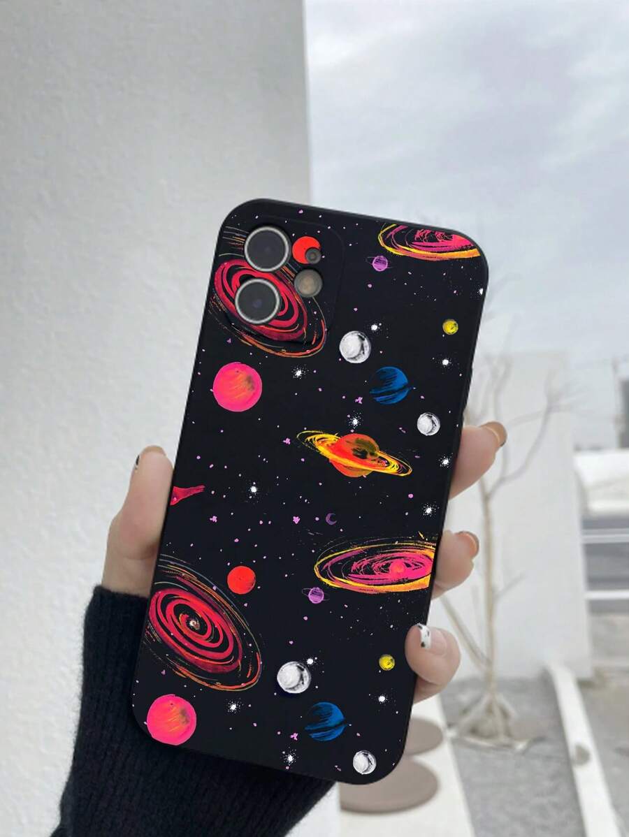 卡通星球印花手機外殼 - 彩色 - 查看 1