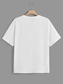 vikdraws Áo thun hở vai họa tiết hình người cỡ lớn của nghệ sĩ, cho ngày lễ, lễ Tạ ơn, kỳ nghỉ - trắng - Xem 3