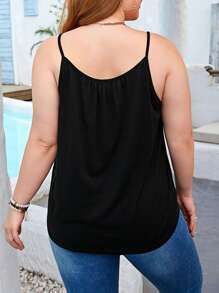 EMERY ROSE Plus Solid Cami Top - Black - View 2