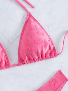 Bộ Bikini Nữ Buộc lại Hoa - Hồng - Xem 3