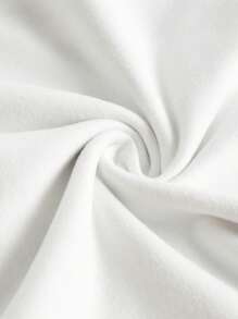 SHEIN ICON Camiseta crop con estampado de figura y letra - Blanco - Ver 3