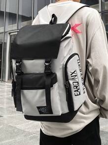 17.7 英寸大容量轻便背包，适合学生日常休闲旅行背包，适合学校、工作和旅行 学校背包 通勤书包 书包 休闲学院背包 带扣侧包 旅行包 夏季返校 沙滩包 笔记本电脑包 运动生活 夏季包 春假包 背包 旅行必备品 大包 - 灰色 - 查看 7