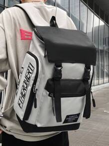 17.7 英寸大容量轻便背包，适合学生日常休闲旅行背包，适合学校、工作和旅行 学校背包 通勤书包 书包 休闲学院背包 带扣侧包 旅行包 夏季返校 沙滩包 笔记本电脑包 运动生活 夏季包 春假包 背包 旅行必备品 大包 - 灰色 - 查看 8