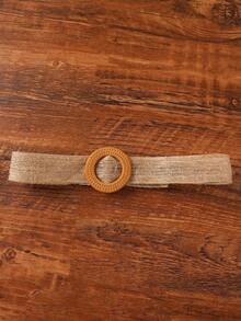 Toddler Girls Contrast Lace Ruffle Trim Flounce Sleeve Dress - White - View 5