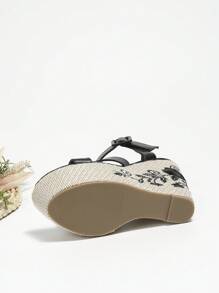 女士坡跟&厚底單鞋 - 黑色 - 查看 3