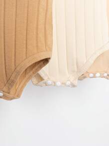 Conjunto De 3 Piezas De Mameluco De Punto Acanalado Para Bebé Niño - Multicolor - Ver 5