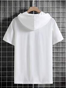 Manfinity LEGND Áo Phông Nam Baggy Cổ Tròn Tay Ngắn Graphic Tee Phố Chồng Mùa Hè Polyester - trắng - Xem 2