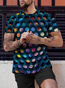 Manfinity RSRT Men Allover 3D Print Tee - Multicolor - View 1