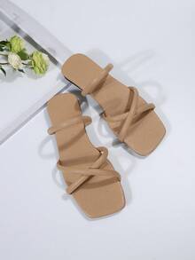 Xăng đan hoa mai thanh lịch cho nữ, Xăng đan quai chéo quai ngang - Màu be - Xem 5