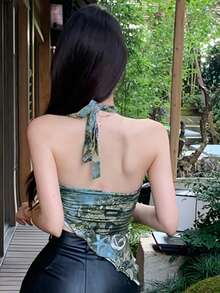 Top halter con estampado - Multicolor - Ver 2