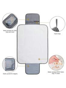 Baby Quilted Diaper Bag - Grey - View 3