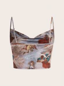 SHEIN EZwear Áo khoác và áo lót dành cho xe tăng nữ Lộ Lưng Vắt Con số Giải trí - Nhiều màu - Xem 2