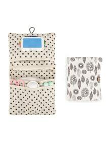 1pc Portable Baby Diaper Changing Storage Bag Travel Wash Bag - Multicolor - View 10