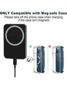 1 pieza Cargador inalámbrico para coche - Negro - Ver 4