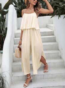 SHEIN Frenchy Split Thigh Cami Jumpsuit Summer Casual