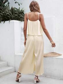 SHEIN Frenchy Split Thigh Cami Jumpsuit Summer Casual