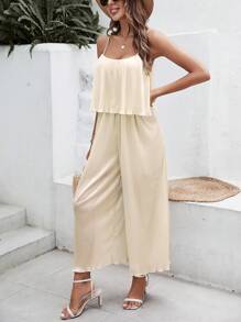 SHEIN Frenchy Split Thigh Cami Jumpsuit Summer Casual