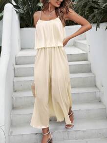 SHEIN Frenchy Split Thigh Cami Jumpsuit Summer Casual