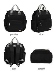 Baby Minimalist Diaper Bag - Black - View 3