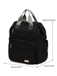 Baby Minimalist Diaper Bag - Black - View 5