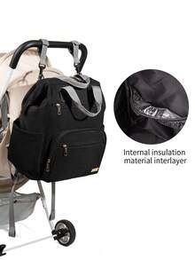 Baby Minimalist Diaper Bag - Black - View 6