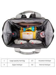 Baby Minimalist Diaper Bag - Black - View 8