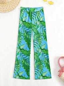 熱帶圖案罩衫長褲 - 彩色 - 查看 3