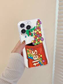 糖果印花透明手機殼相容 iPhone15/15Plus/15Pro/15Promax - 彩色 - 查看 1