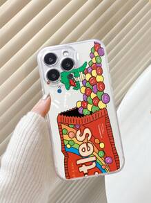 糖果印花透明手機殼相容 iPhone15/15Plus/15Pro/15Promax - 彩色 - 查看 2