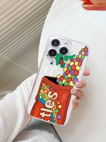 糖果印花透明手機殼相容 iPhone15/15Plus/15Pro/15Promax - 彩色 - 查看 3
