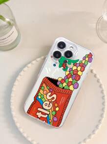 糖果印花透明手機殼相容 iPhone15/15Plus/15Pro/15Promax - 彩色 - 查看 5