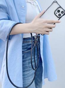 PU Phone Lanyard - Black - View 3