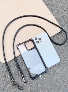 PU Phone Lanyard - Black - View 4