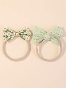 bilicaca 5pcs Baby Bow Decor Hair Band Love Valentine - Multicolor - View 3
