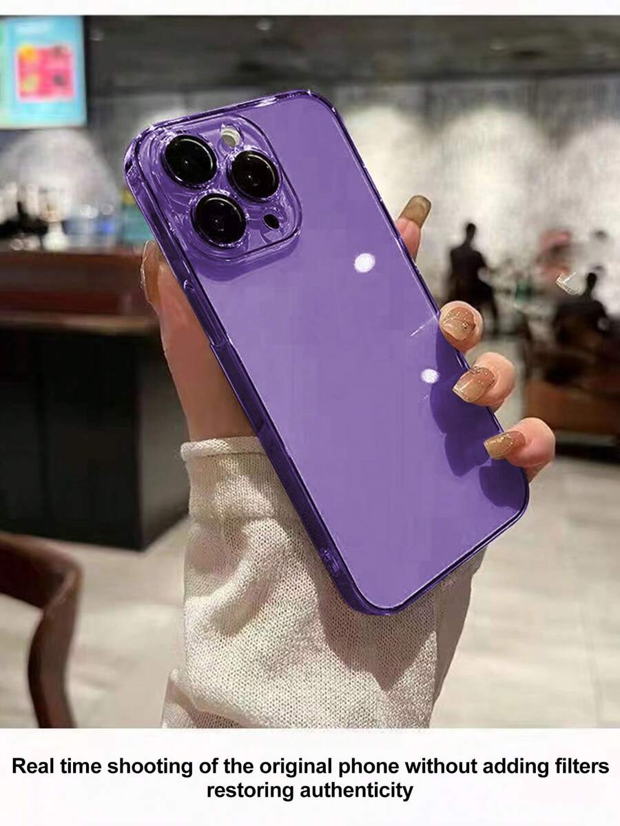Funda transparente para teléfono compatible con iPhone15/15Plus/15Pro/15Promax - Morado - Ver 1