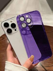 Funda transparente para teléfono compatible con iPhone15/15Plus/15Pro/15Promax - Morado - Ver 2