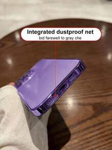 Funda transparente para teléfono compatible con iPhone15/15Plus/15Pro/15Promax - Morado - Ver 3