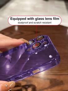 Funda transparente para teléfono compatible con iPhone15/15Plus/15Pro/15Promax - Morado - Ver 4