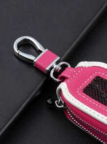 1入組通用超細纖維車鑰匙殼帶拉鍊 - 彩色 - 查看 5